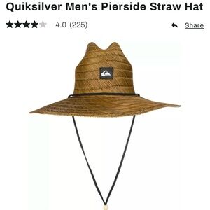 Quicksilver straw sun hat